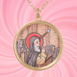 Collier Plaqué Or Miracle de Bl. Imelda Lambertini (Détail ; VVP 010<br><div class="desc">Né dans une famille noble de Bologne, en Italie, le bienheureux Imelda Lambertini (1322-1333) fut un enfant religieux précocement consacré à saint Agnès de Rome, à Marie, reine du ciel, et à la sainte Eucharistie. À l'âge de cinq ans, elle construisit un oratoire chez elle. À l'âge de neuf ans,...</div>