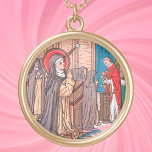 Collier Plaqué Or Miracle de Bl. Imelda Lambertini (VVP 010)<br><div class="desc">REMARQUE : Etant donné la complexité de la conception, la taille LARGE fonctionne le mieux. Né dans une famille noble de Bologne, Italie, le bienheureux Imelda Lambertini (1322-1333) était un enfant religieux précocement consacré à saint Agnès de Rome, Marie, reine du ciel, et la sainte Eucharistie. À l'âge de cinq...</div>