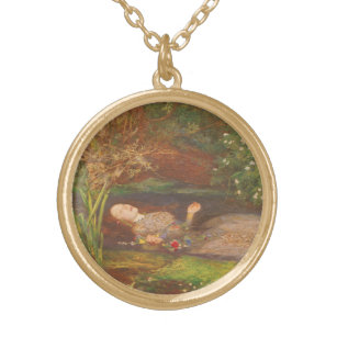 Collier Plaqué Or Ophélie de Millais, Art Victorien Vintage