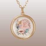 Collier Plaqué Or Orange ajouter floral initial<br><div class="desc">Adorez-vous avec ce charmant collier Zazzle, au design floral délicat. Personnalisez-le avec votre initiale en orange pour le rendre unique à vous ! Parfait pour toutes les occasions, ce collier ajoute une touche d'élégance et une touche de couleur à votre tenue. C’est une belle façon de célébrer votre individualité ou...</div>
