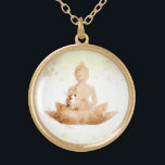 Collier Plaqué Or *~* Pêcher Terra AP33 Bouddha Botanique Lotus Flor<br><div class="desc">( ID de recherche AP33 pour des designs similaires ) Boho Zen Aquarelle Abstraite simple et minimale avec zones OR. Il y a des options dans la forme et les couleurs de placage en métal en Plaque d'argent et en Plaque d'or. * Garland bohème rehaussé d'énergie / Bouquet Floral /...</div>