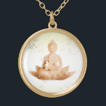 Collier Plaqué Or *~* Pêcher Terra AP33 Bouddha Botanique Lotus Flor<br><div class="desc">( ID de recherche AP33 pour des designs similaires ) Boho Zen Aquarelle Abstraite simple et minimale avec zones OR. Il y a des options dans la forme et les couleurs de placage en métal en Plaque d'argent et en Plaque d'or. * Garland bohème rehaussé d'énergie / Bouquet Floral /...</div>