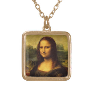 Collier Plaqué Or Peinture de beaux-arts de Leonardo da Vinci Mona