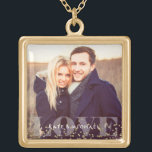 Collier Plaqué Or Photo Love and Sparkles<br><div class="desc">Un design photo simple et élégant,  parfait pour la journée de la mère,  comme un cadeau mariage ou anniversaire,  un cadeau de remise de diplômes,  etc.</div>