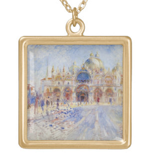 Collier Plaqué Or Piazza San Marco, Venise, 1881 (huile sur la