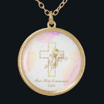 Collier Plaqué Or *~* Première communion AP35 Confirmation chrétienn<br><div class="desc">( ID de recherche AP35 pour des modèles similaires et AP40 )) Un chrétien religieux catholique béni Croix plaqué or NECKLACE / PENDENTIF pour une fille de tout âge de l'enfant à l'adolescent / ado à la personne âgée. Le design si vous voulez personnaliser / customiser. Il sert bien pour...</div>