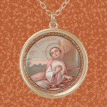 Collier Plaqué Or Roundel Saint-Tarcisius de Rome (BF 004)<br><div class="desc">Diverses identités comme laïc, diacre ou, le plus souvent, comme jeune acolyte (les comptes varient), Saint Tarcisius de Rome (milieu du 3ème siècle) est vénérée pour sa dévotion au Saint Sacrement. Selon la tradition, pendant les persécutions valériennes, le jeune Saint-Tarcisius s'est porté volontaire pour emmener la sainte communion aux chrétiens...</div>