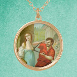 Collier Plaqué Or St. Agatha (M 003)<br><div class="desc">Détail d'un chromolithographe antique publié entre 1895 et 1907 par A. & M. B. d'une peinture Le Martyr de Saint Agatha, Vierge (Martirio di Sant'Agata) de Filippo Paladini (1590-1614) dans la Cathédrale de Saint Agatha (Saint Agatha) Cattedrale di Sant'Agata ou Duomo di Catania), Catane, Italie (de la collection privée de...</div>