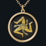 Collier Plaqué Or Trinacria sicilien en or<br><div class="desc">Trinacria sicilien en or</div>