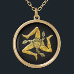 Collier Plaqué Or Trinacria sicilien en or<br><div class="desc">Trinacria sicilien en or</div>