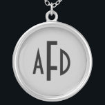Collier Police de bloc initiale Monogramme 3<br><div class="desc">Monogramme ce collier avec vos trois initiales. Fait un grand cadeau pour toutes les femmes.</div>