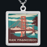 Collier Pont d'or de style Vintage San Francisco<br><div class="desc">Un magnifique design de style Vintage San Francisco. Montrez votre amour et votre passion pour la belle ville de San Francisco. Pour plus de grands modèles de voyage consultez le reste de notre boutique!</div>