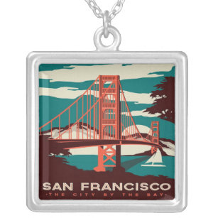 Collier Pont d'or de style Vintage San Francisco 