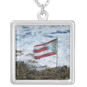 Collier Porto Rico, vieux San Juan, drapeau de riz de