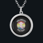 Collier Retro 90s You Axolotl Questions Vintage Sunset<br><div class="desc">Retro 90s You Axolotl Questions Vintage Coucher de soleil mignon,  axolotl,  amant,  cadeau,  kawaii,  vintage,  coucher de soleil,  rétro,  poissons axolotl,  citations,  mèmes,  cadeaux T-shirt Funny Axolotl,  T-shirt Mignon Axolotl,  Coucher de soleil Vintage avec Axolotl,  You Axolotl Questions T-Shirt</div>