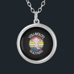 Collier Retro 90s You Axolotl Questions Vintage Sunset<br><div class="desc">Retro 90s You Axolotl Questions Vintage Coucher de soleil mignon,  axolotl,  amant,  cadeau,  kawaii,  vintage,  coucher de soleil,  rétro,  poissons axolotl,  citations,  mèmes,  cadeaux T-shirt Funny Axolotl,  T-shirt Mignon Axolotl,  Coucher de soleil Vintage avec Axolotl,  You Axolotl Questions T-Shirt</div>
