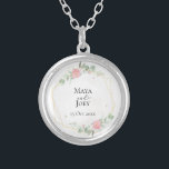 Collier Rose romantique Mariage géométrique<br><div class="desc">Tombez amoureux de ce design époustouflant. Le design élégant allie une douce et romantique motif rose à une forme géométrique moderne et audacieuse qui saisit parfaitement l'essence de votre journée spéciale.</div>