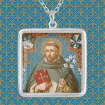 Collier Saint Dominique de Guzman (BK 011)<br><div class="desc">Utilisez l'option "Transférer ce design" à droite de cette description pour créer des bracelets, des charmes, des épingles à revers, des liens, des barres de cravate et des porte - clés de métal haut de gamme ! Crédit image (BK 011) : Image antique de Saint Dominique de Guzman, à partir...</div>