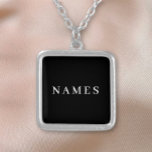 Collier Simple Black Custom Add Your Name Elegant<br><div class="desc">Simple Black Custom Add Your Name Elegant Design for Anyone.</div>