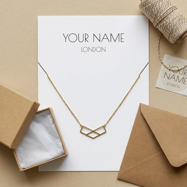 Collier simple ou carte d'affichage bracelet (Simple necklace or bracelet display card.)