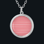 Collier Sucre de canne rouge et blanc simple horizontal tr<br><div class="desc">Sucre de canne Rouge et blanc Simple Horizontal striped.</div>