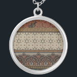 Collier Textile d'origine avec Motifs décoratifs<br><div class="desc">Impression d'un tissu d'héritage décoratif par Juin Erica Vess. Présente des motifs floraux sur un arrière - plan bronzé. Si vous aimez les tons de terre et les fleurs,  c'est l'achat pour vous!</div>