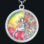 COLLIER TITANIE<br><div class="desc">Peinture acrylique Whimsical,  colorée sur toile avec feuille d'or et d'argent inspirée du "Un rêve de nuit d'été" de Shakespeare.(c) par Bulgan Lumini.</div>