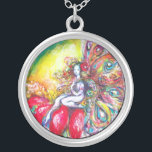COLLIER TITANIE<br><div class="desc">Peinture acrylique Whimsical, colorée sur toile avec feuille d'or et d'argent inspirée du "Un rêve de nuit d'été" de Shakespeare.(c) par Bulgan Lumini.</div>