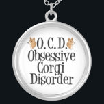 Collier Trouble de Corgi obsessionnel<br><div class="desc">Je suis obsédée par les corgis. Pembroke corgis galets sont mon chien préféré,  je les aime. Un joli cadeau pour un propriétaire.</div>