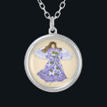 Collier Violets Angel<br><div class="desc">Violets Collier Ange, t-shirts et cadeaux Ange par ArtMuvz Illustration. Magnifique t-shirt Gold Angel, cadeau d'anniversaire Christian Angel et cadeaux de Noël, sac fourre-tout, tasse, casquette. Les cadeaux d'anges sont une façon réfléchie et significative de montrer à quelqu'un qui vous tient à coeur.Les cadeaux d'anges peuvent être de nature religieuse...</div>
