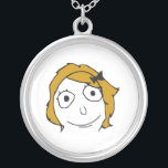 Collier Visage jaune blond Meme de rage de cheveux de<br><div class="desc">Au sujet de ce meme : Les "bandes dessinées de rage" sont une collection toujours croissante de bandes dessinées qui prolifèrent les sites Web produits par contenu d'utilisateur tels que le reddit, le 4chan, et les 9gag, notamment, qui se composent d'un ensemble de base de caractères fondamentaux idiots et drôles,...</div>