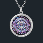 Collier Vitrail de Paris Notre-Dame - La Rose<br><div class="desc">Photo prise du vitrail de la fenêtre Rose dans la cathédrale Notre-Dame,  Paris,  France</div>
