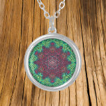 Collier Weave Mandala Green Blue and Red<br><div class="desc">This funky mandala features green,  blue,  and red in a basket weave style. Psychedelic visuals for the modern hippie or anyone who loves groovy colors.</div>
