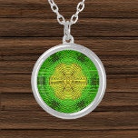 Collier Weave Mandala Yellow and Green<br><div class="desc">This funky mandala features yellow and green in a basket weave style. Psychedelic visuals for the modern hippie or anyone who loves groovy colors.</div>