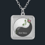 Collier Yin Yang Rose<br><div class="desc">Collier Rose Yin Yang, vêtements, t-shirts Yin Yang, Mariage, cadeaux de Saint Valentin, cadeaux de Saint Valentin par ArtMuvz Illustration. POUR PERSONNALISER, ajoutez votre nom ou ajoutez du texte à la place. Préparez-vous pour la Saint Valentin avec nos cadeaux festifs et nos vêtements romantiques! Parfait pour les fêtes de Saint-Valentin...</div>