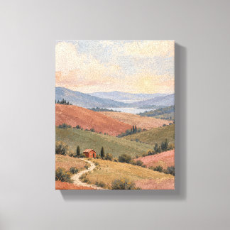 Collines de Terre de Rose et paysage de toile de P