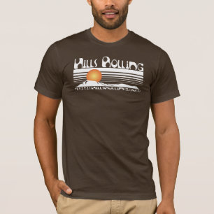 Collines roulant - T-shirt Brown avec la