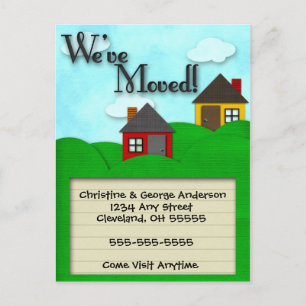 Collines vertes déplaçant le faire-part