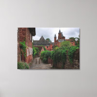 Collonges-la-Rouge, gravure en toile rouge du vill