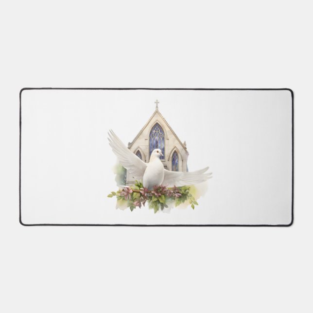 Colombe Blanche Avec Église (Recto)