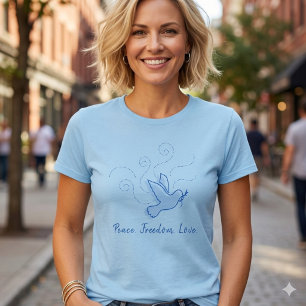 Colombe de la Paix. Paix. Liberté. Amour. T-Shirt