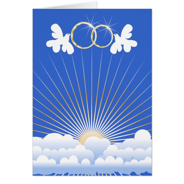 Colombes avec la carte faite sur commande (Devant)