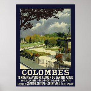 Colombes France Poster vintage 1914