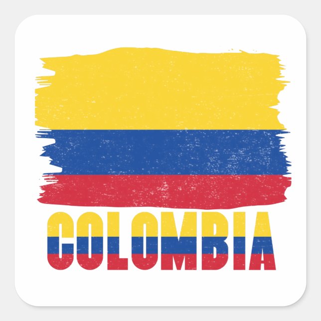 Colombia Flag Sticker (Devant)