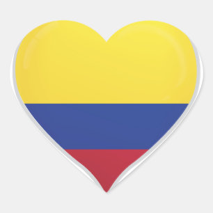 Colombie amour drapeau orgueil autocollant coeur