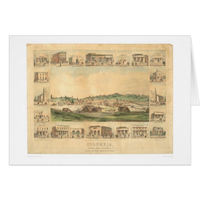 Colombie, carte panoramique 1855 (0441A) de CA (Devant horizontal)