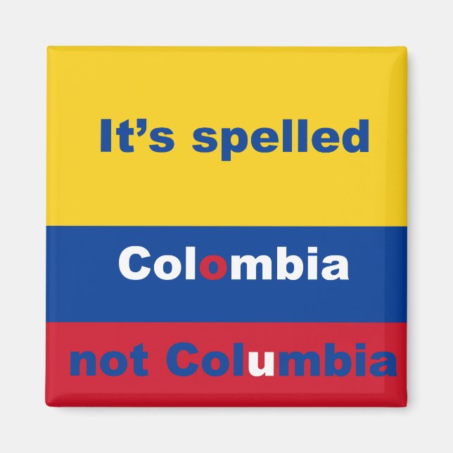 Colombie pas Columbia frigo aimant (Devant)
