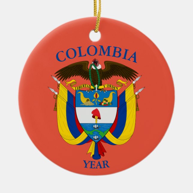 Colombie Vacances Noël Ornement en céramique (Devant)