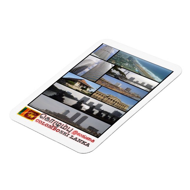 Colombo - Sri Lanka - Mosaic - Magnet (Côté Gauche)