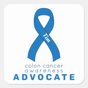 Colon Cancer Advocate Sticker Carré blanc